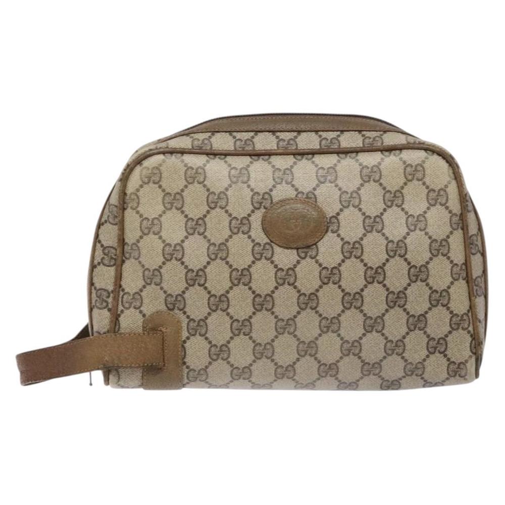 GUCCI GG Supreme Clutch Bag PVC Beige Auth ep10390 - Picture 13 of 16